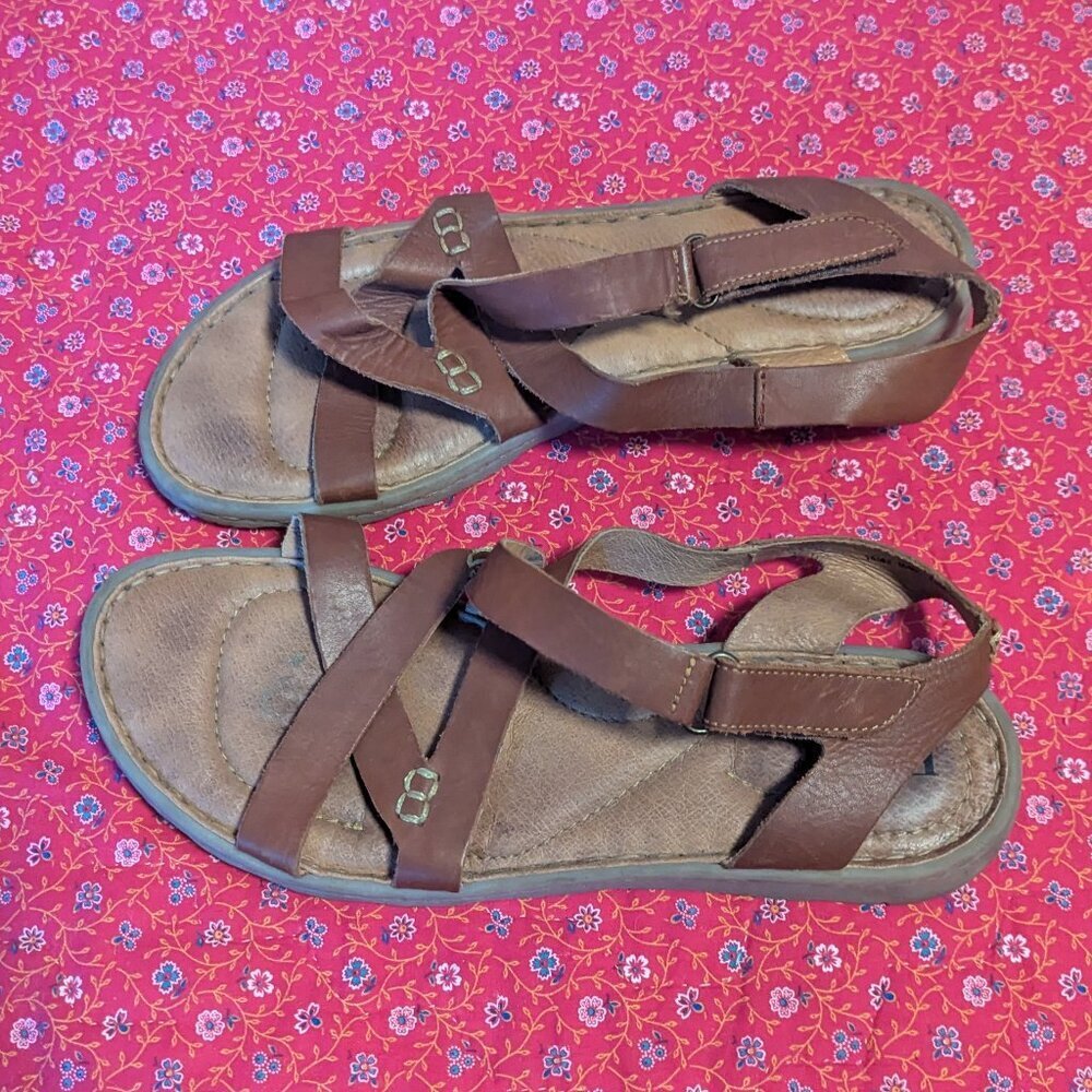 Born Trinidad Brown Leather Solid Gladiator Sanda… - image 2